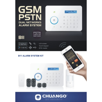 Hệ thống báo trộm dùng SIM và line điện thoại CHUANGO CG-B11